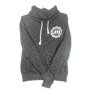 Reflex Dark Gray Speckled Hoodie w/ LOVE Patch - Size M EUC